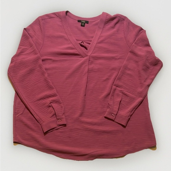 NWOT Dalia Pink Flowy Top sz L - Picture 1 of 5